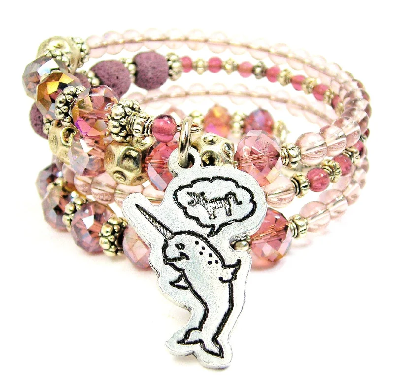 Believe In Yourself, Narwhal Wants To Be A Unicorn Multi Wrap Bracelet