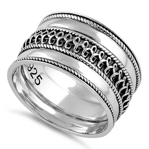 Sterling Silver Bali Design Ring