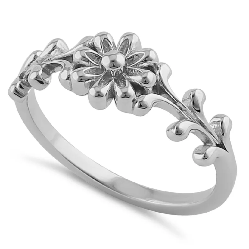 Sterling Silver Flower Ring