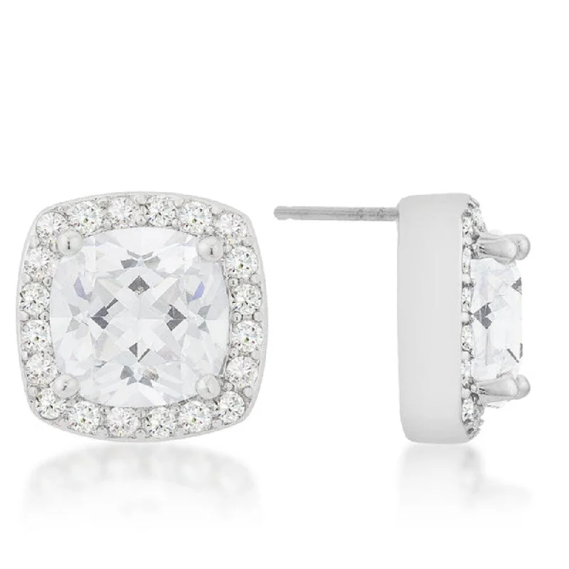 Stunning Pave Halo Earrings For Timeless Elegance - N/A