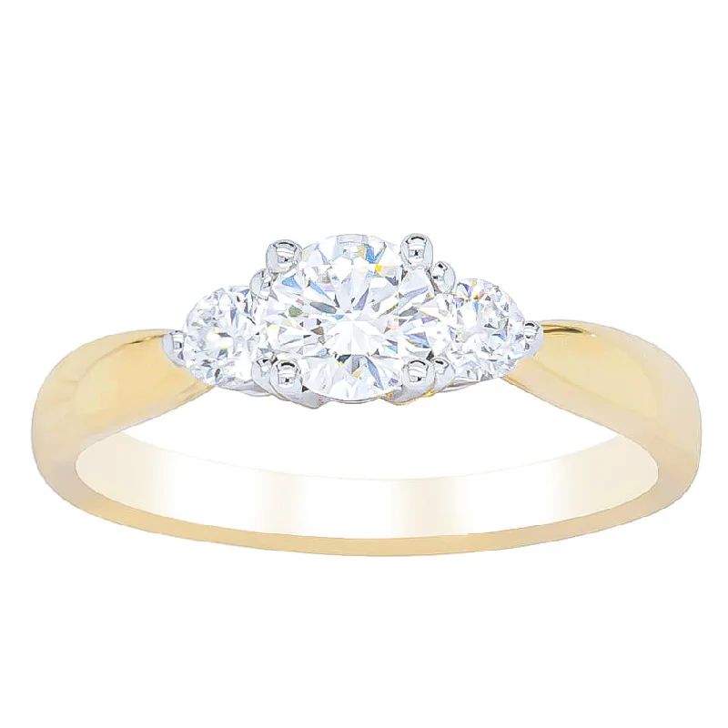 18ct Yellow Gold .50ct Diamond Elysian Ring