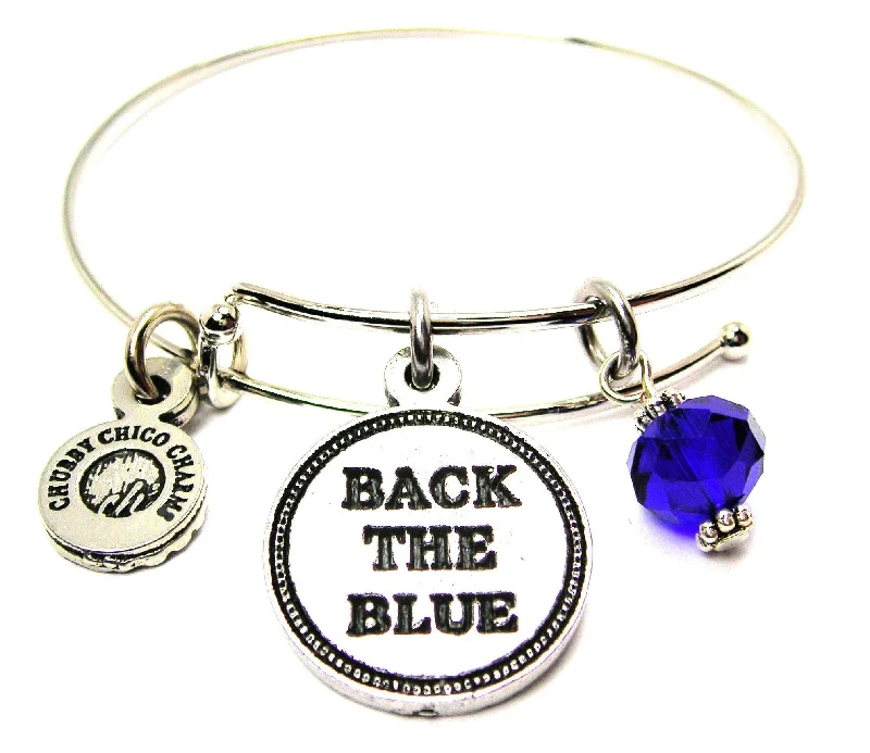 Back the Blue Bangle Bracelet