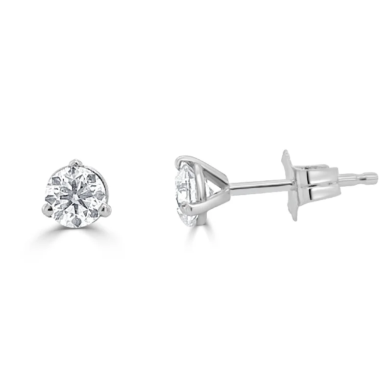 Joelle Diamond 1/2 ct Stud Earrings 14K White Gold 3 Prong