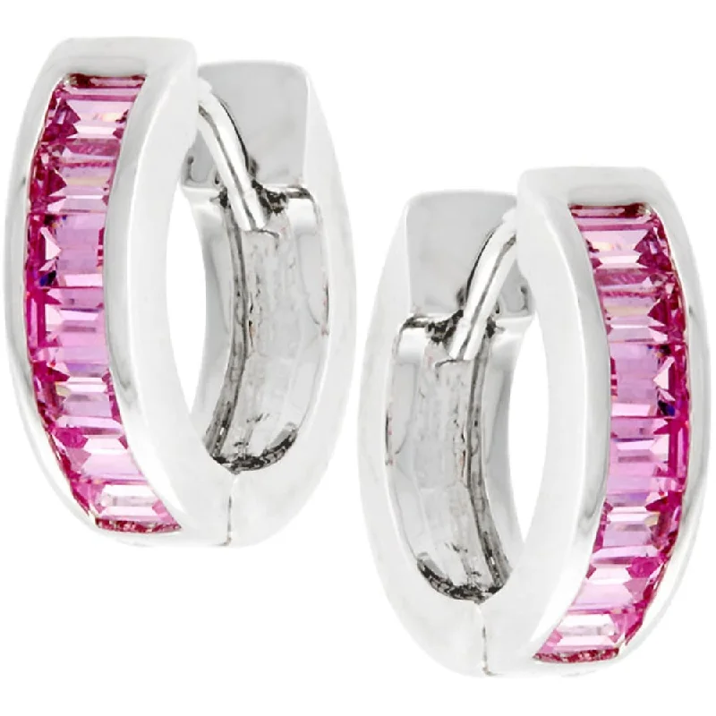 Pink Circlet Earrings Shiny And Chic Design Perfect Addition To Your Collection - 15 Mm X 4 Mm W X 2 Mm H