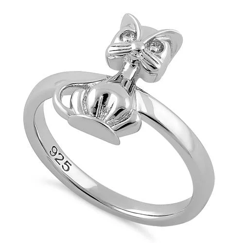 Sterling Silver Cat Ring