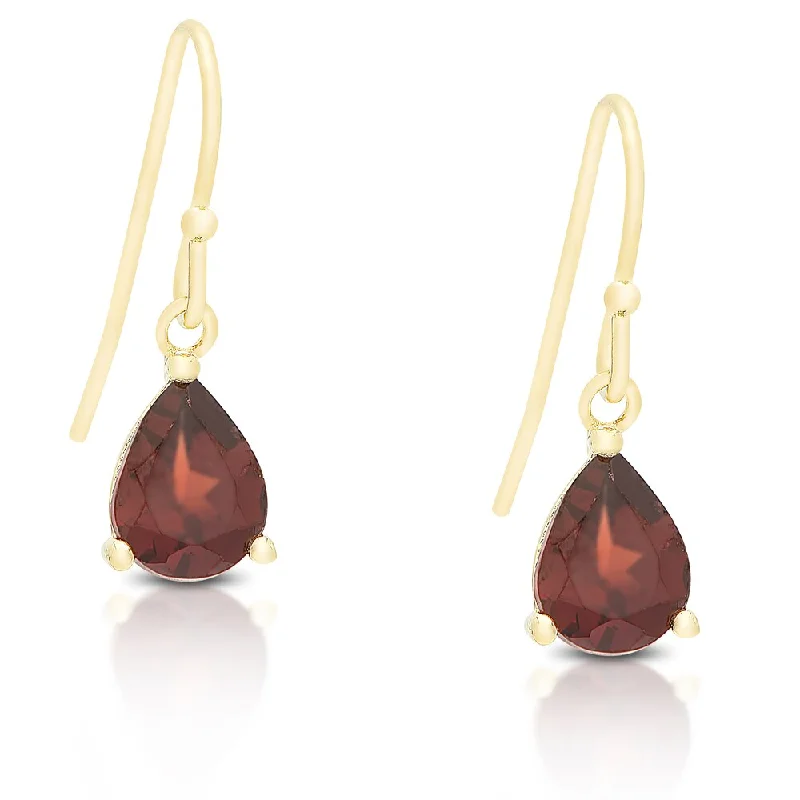 Dolce Giavonna Gold Over Sterling Silver Gemstone Teardrop Dangle Earrings