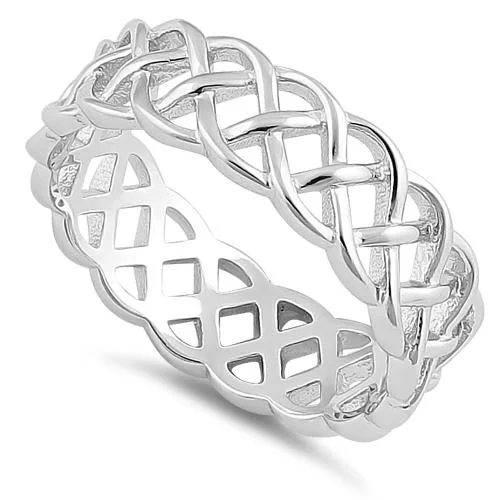 Sterling Silver Weaved Pattern Ring