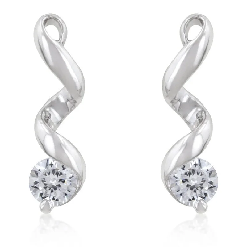 Solitaire Drop Earrings - 17.8 (mm) X 4.9 (mm) X 2.7 (mm)