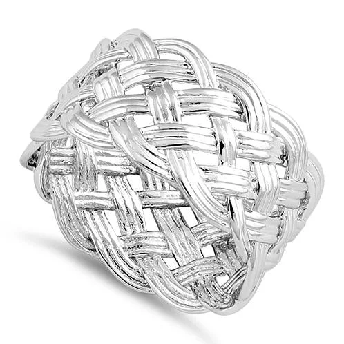 Sterling Silver Woven Knot Ring