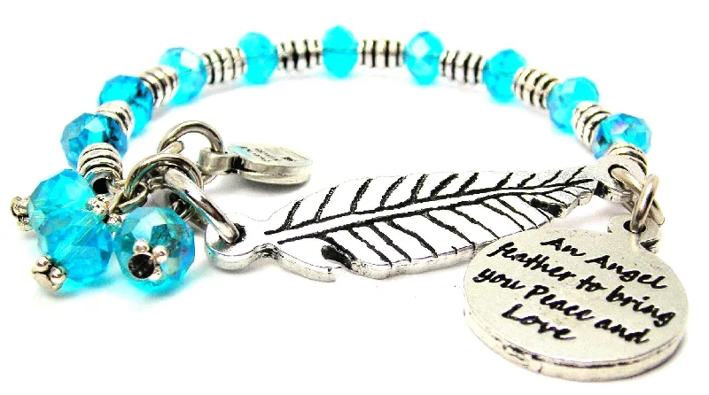 An Angel Feather To Bring You Peace And Love Crystal Bracelet