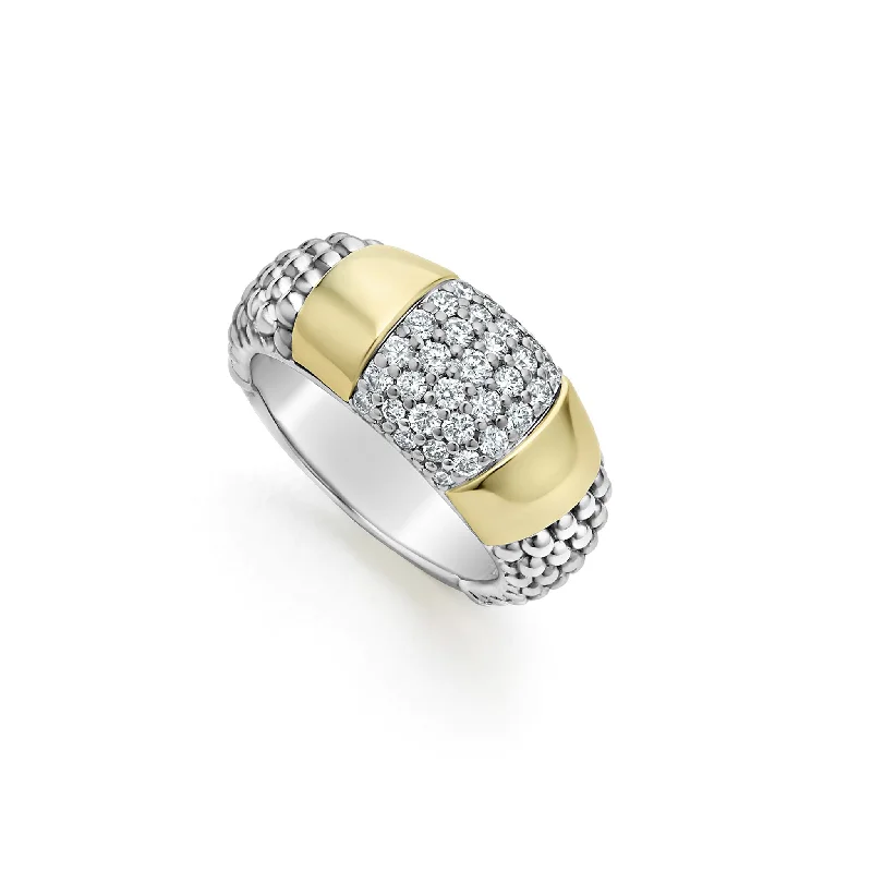 Gold Station Diamond Ring (Size 7)