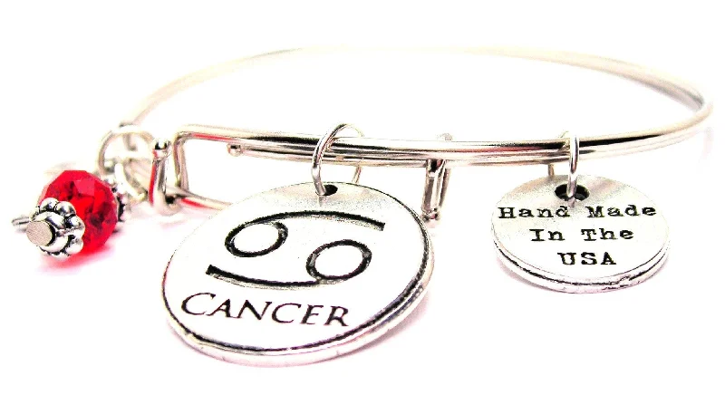 Cancer Circle Expandable Bangle Bracelet Set