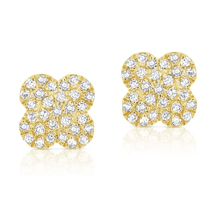 Joelle Diamond Flower Cluster Studs Earrings 14K Gold 1/5 ct. t.w.