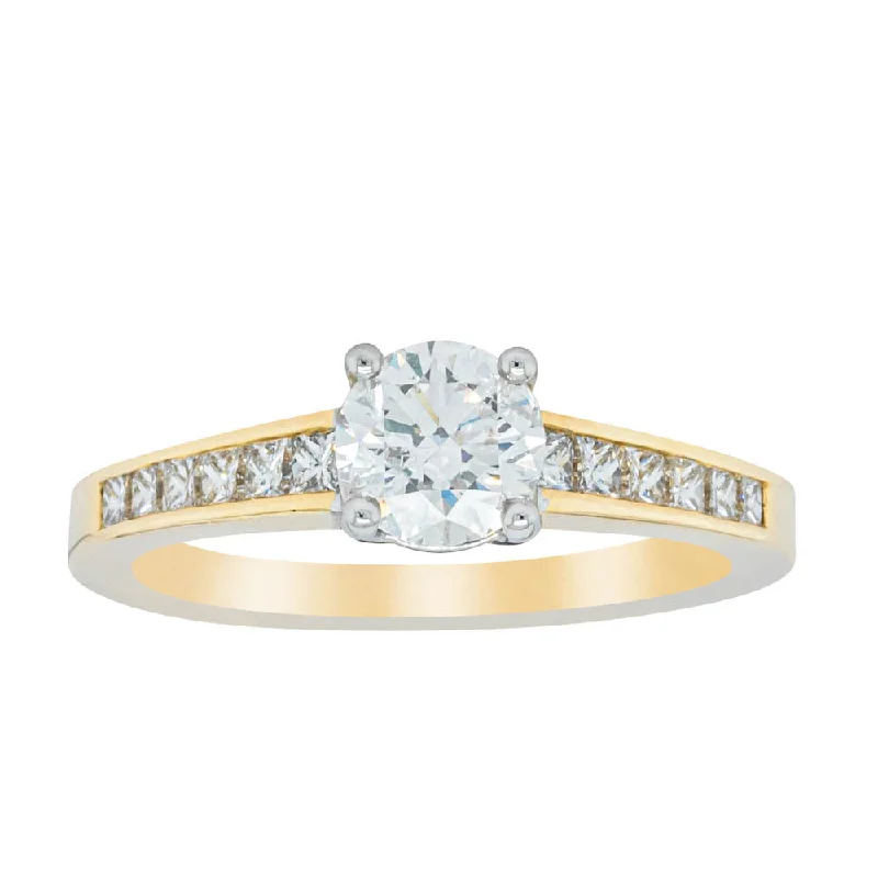 18ct Yellow Gold .70ct Diamond Riviera Ring