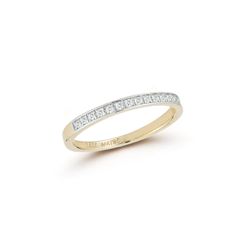 14kt La Barre Half Diamond Ring