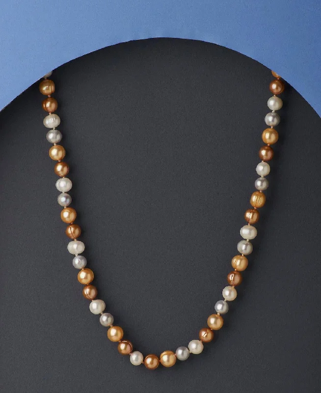 Trendy Multi color Pearl Necklace