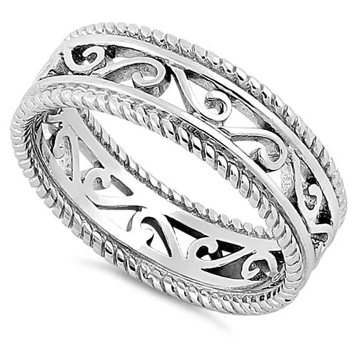 Sterling Silver Unique Band Ring