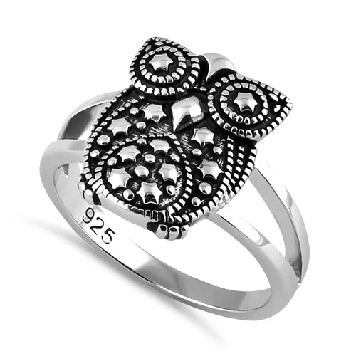 Sterling Silver Owl Ring