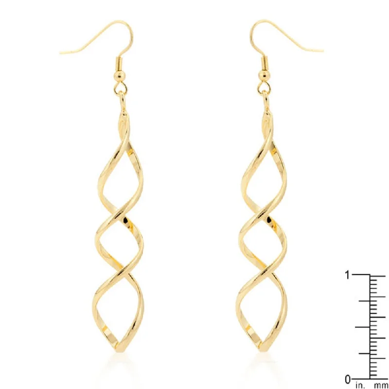 Twist Earrings Contemporary And Fashionable Jewelry Perfect Accessory For Women - 3.3 Inches X 10.6 (mm) X 12.9 (mm)