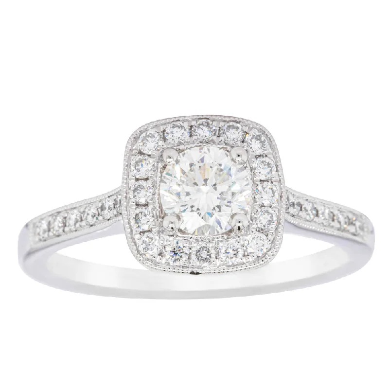 Platinum .51ct Diamond Aurora Ring