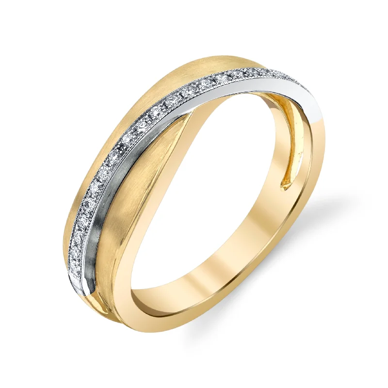 14K Two Tone Fashion Diamond Ring