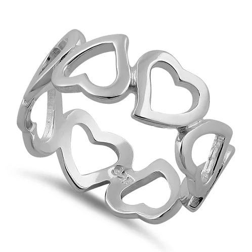 Sterling Silver Eternity Heart Ring