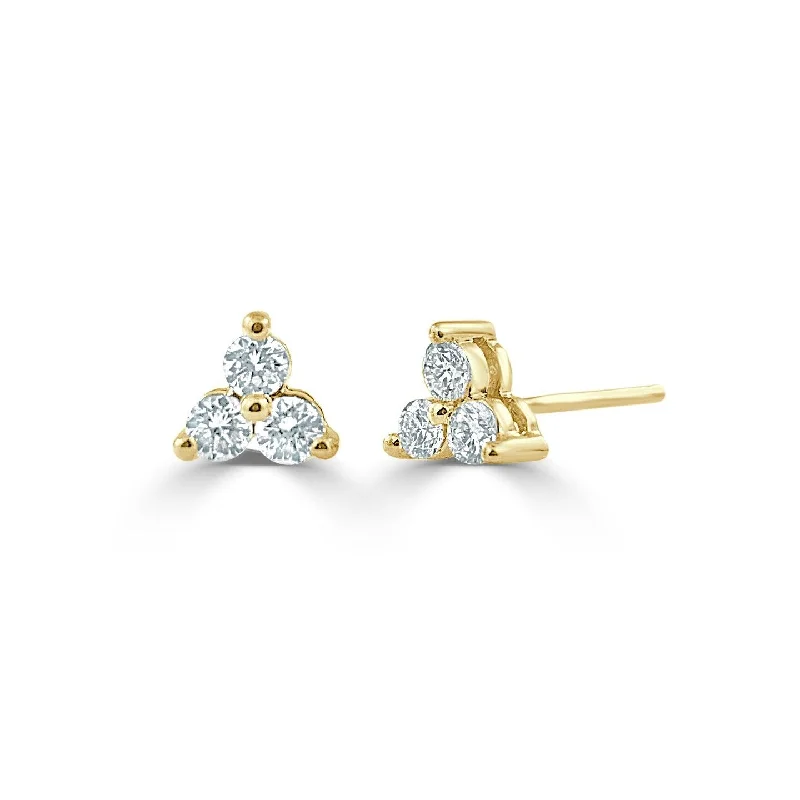 Joelle Diamond Studs Earrings 14K Yellow Gold 1/4ct TDW - White J-K