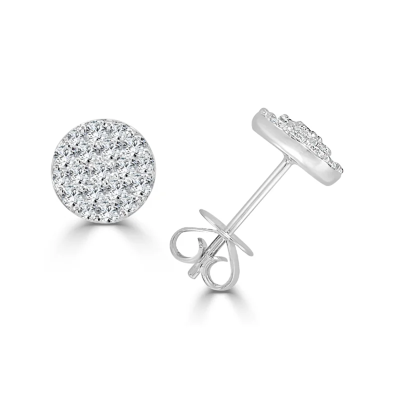 Joelle Diamond Stud Earrings 14K White Gold 3/4 CT TDW