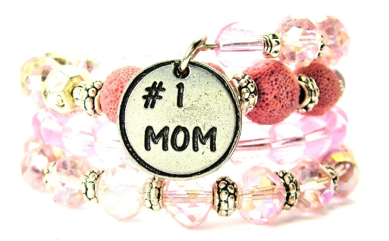 #1 Mom Multi Wrap Bracelet