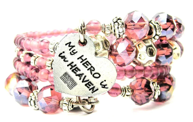 My Hero Is In Heaven Multi Wrap Bracelet