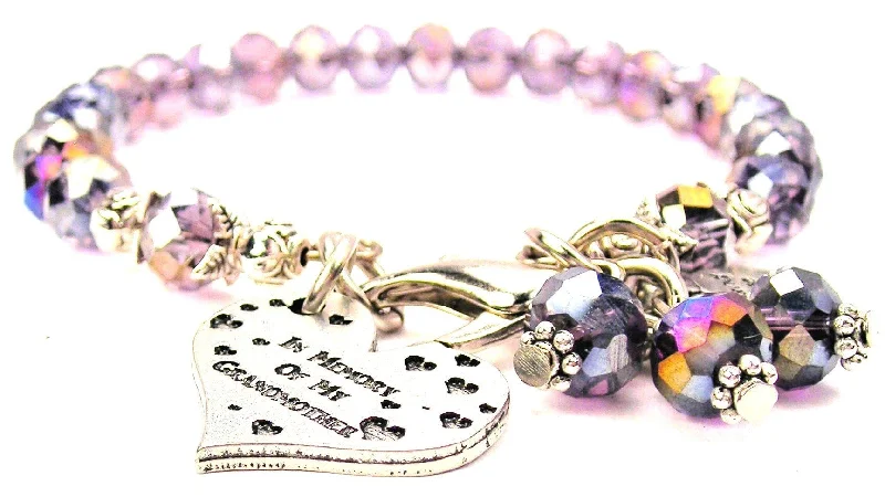 In Memory Of My Grandmother Splash Of Color Crystal Bracelet