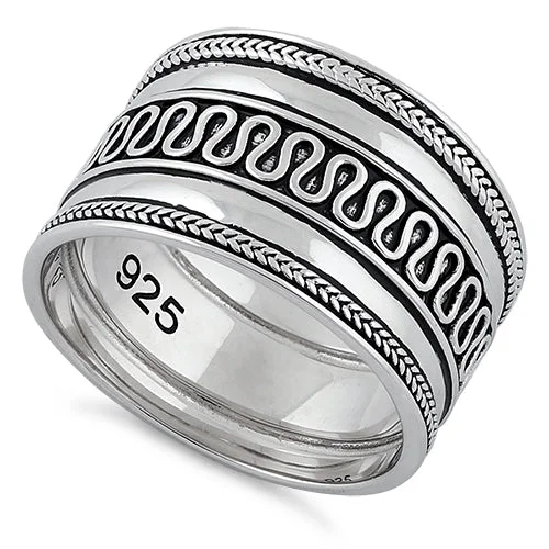 Sterling Silver Bali Design Ring