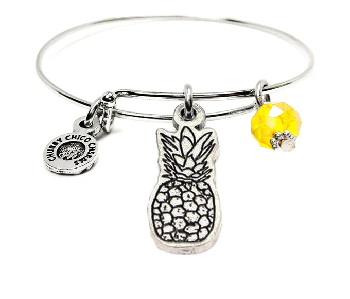 Summer Pineapple Bangle Bracelet