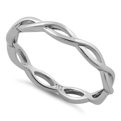 Sterling Silver Infinity Fish Ring