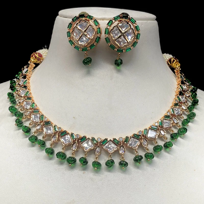 Amoliya Jewels Polki Kundan Necklace Set