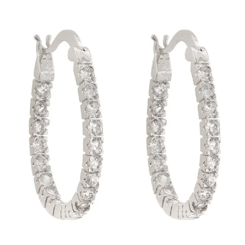 Inside-Out Hoop Earrings - 27 Mm L X 2.5 Mm W X 2.5 Mm H