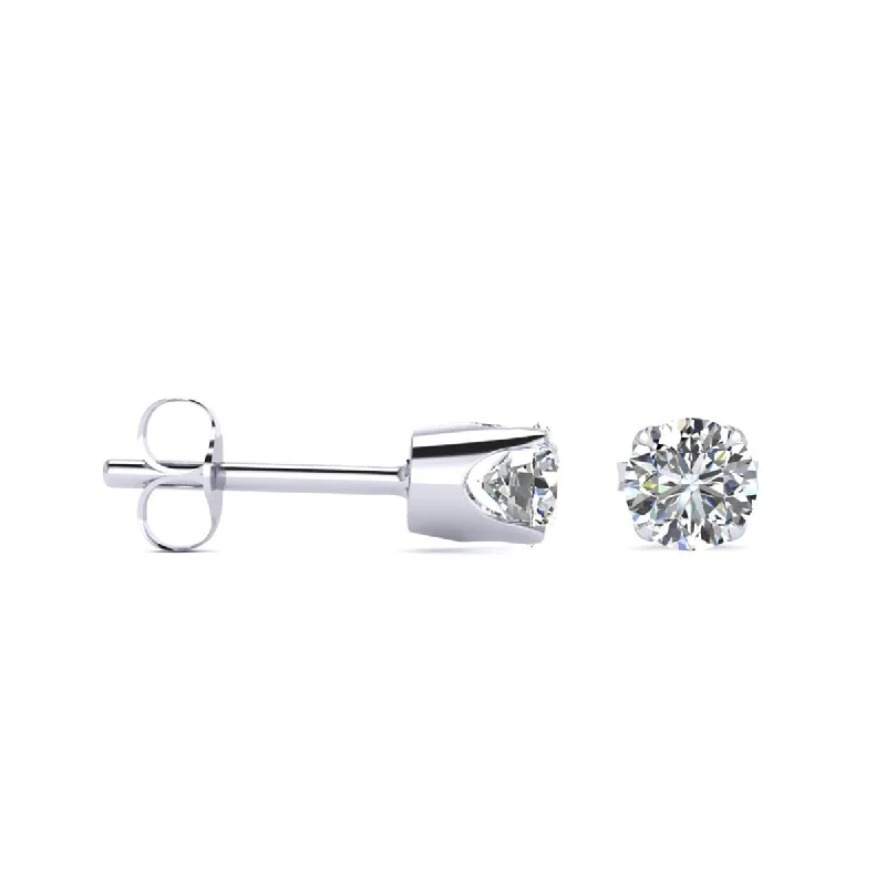 Marquee 1/4 Carat TW Round Moissanite Stud Earrings in .925 Sterling Silver