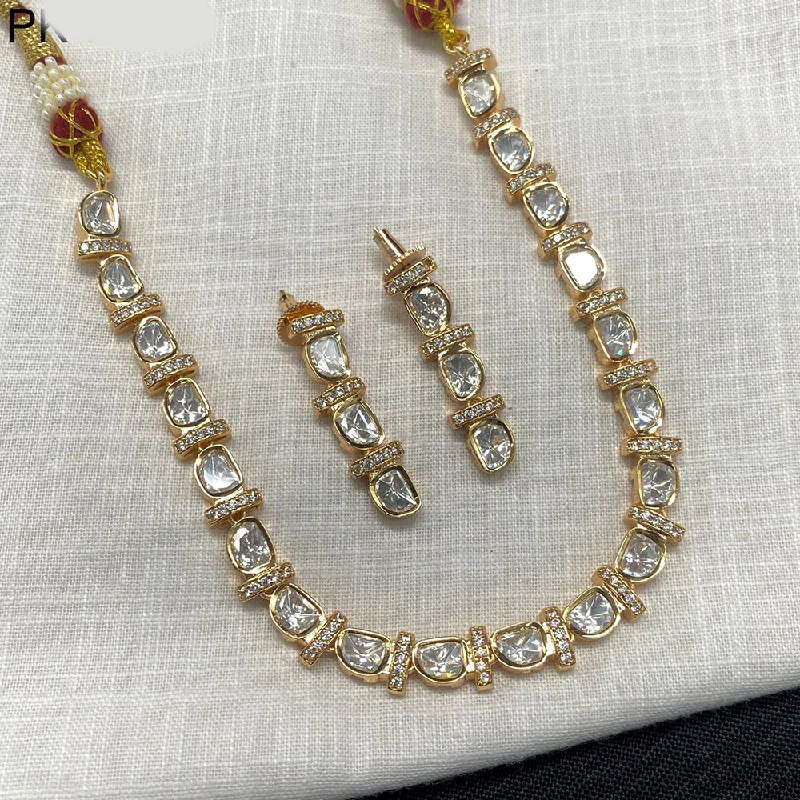 Amoliya Jewels Polki Kundan Necklace Set