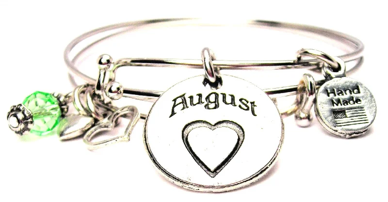 August Circle Expandable Bangle Bracelet Set