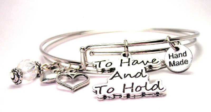 To Have And To Hold Expandable Bangle Bracelet Set