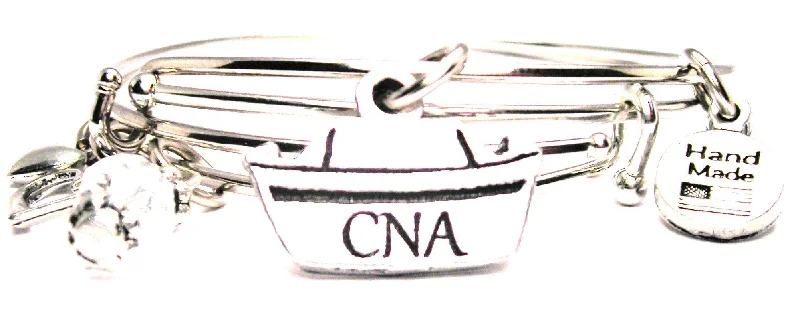 CNA Nurses Hat Expandable Bangle Bracelet Set