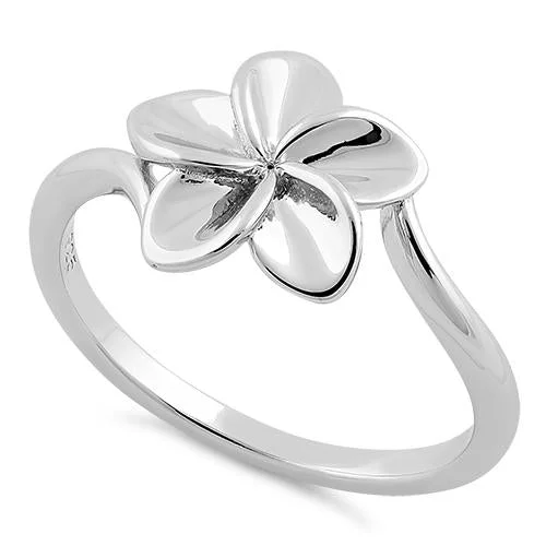 Sterling Silver Plumeria Ring