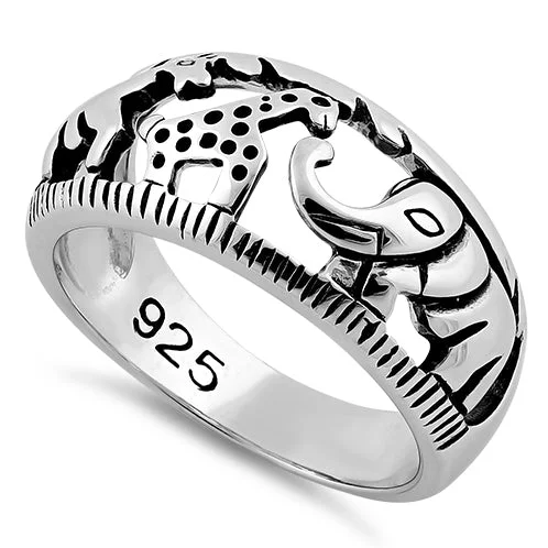 Sterling Silver Animals Ring