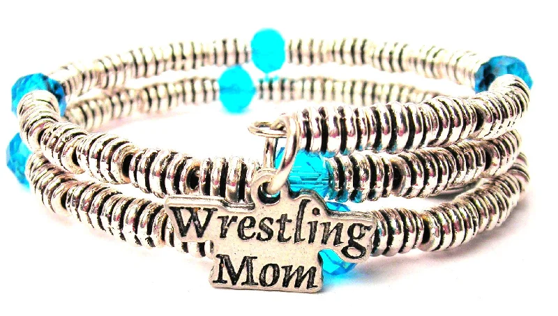 Wrestling Mom Curly Coil Wrap Style Bangle Bracelet