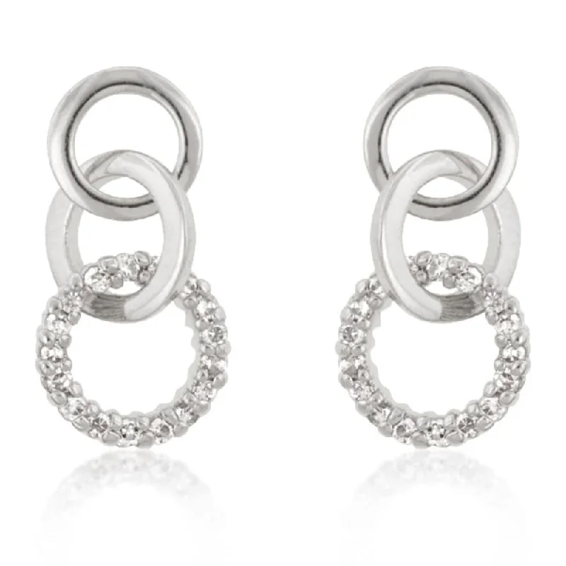 Triplet Hooplet Earrings - 20 Mm L X 11 Mm W X 5 Mm H