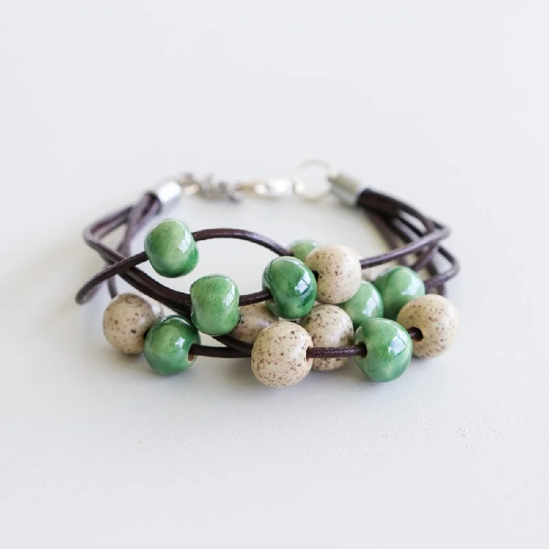 SwaziMUD™ Leather Cluster Bracelet