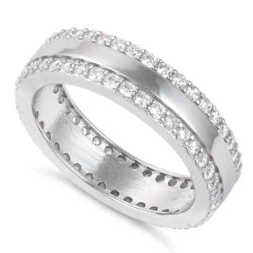 Sterling Silver Eternity CZ Ring