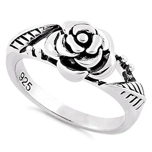 Sterling Silver Rose Ring