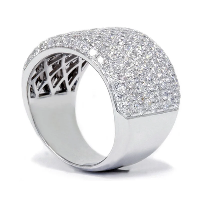 Pompeii3 18k White Gold 3.21ct TDW Micro-pave Diamond Ring (E-F, VVS1-VVS2)