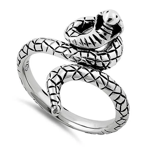 Sterling Silver Cobra Snake Ring